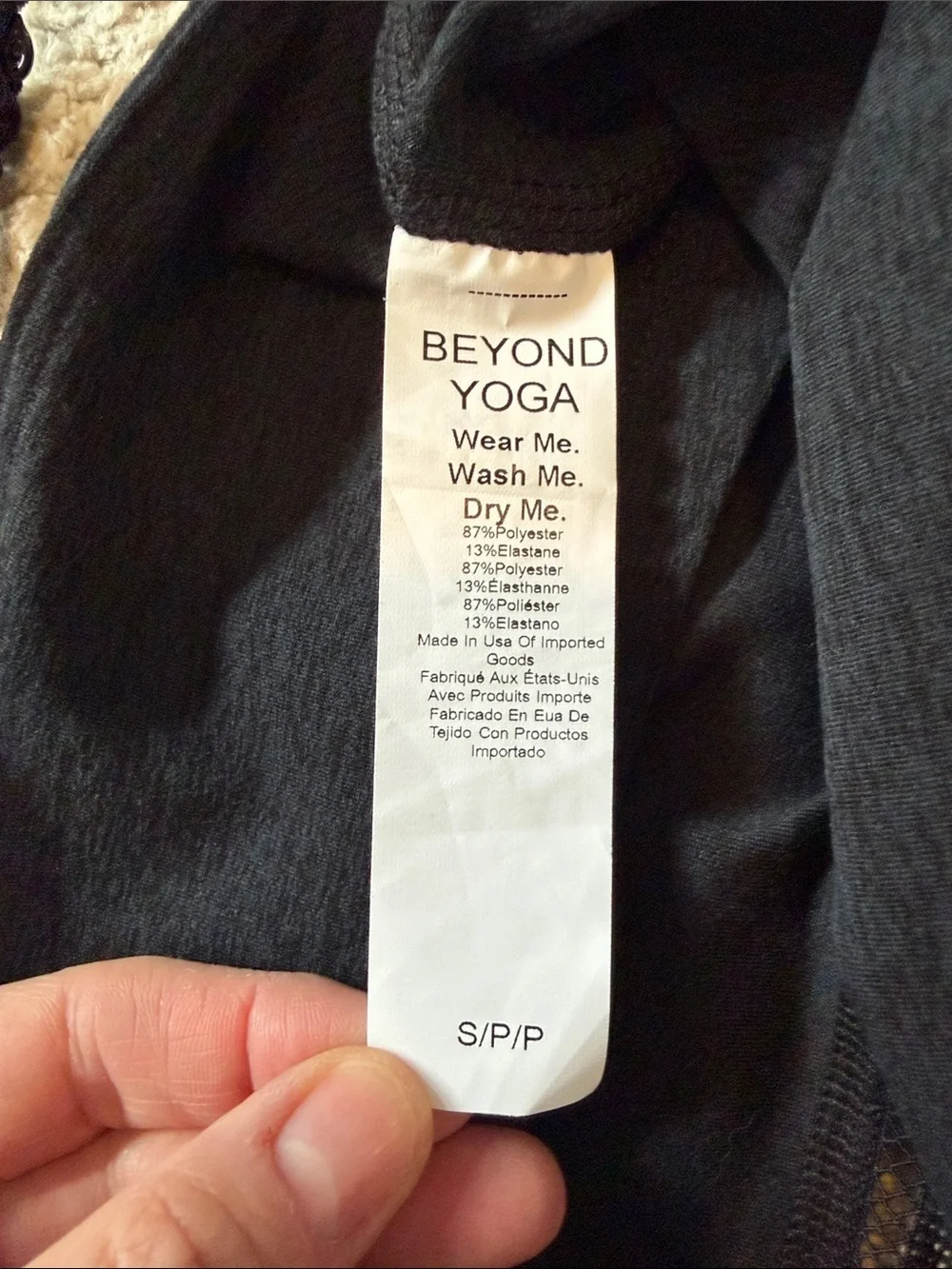Beyond Yoga Spacedye Allure Lace High Cropped Tank Black Small
